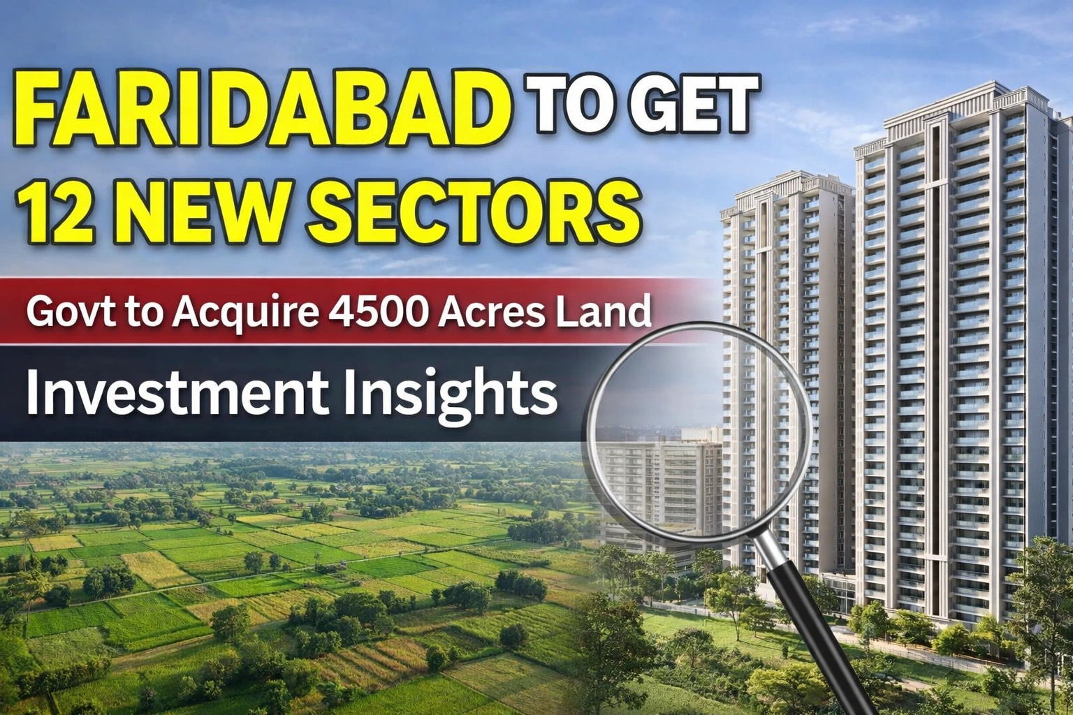 Faridabad to Get 12 New Sectors: 4500 Acres Land Acquisition – A New Investment Opportunity?