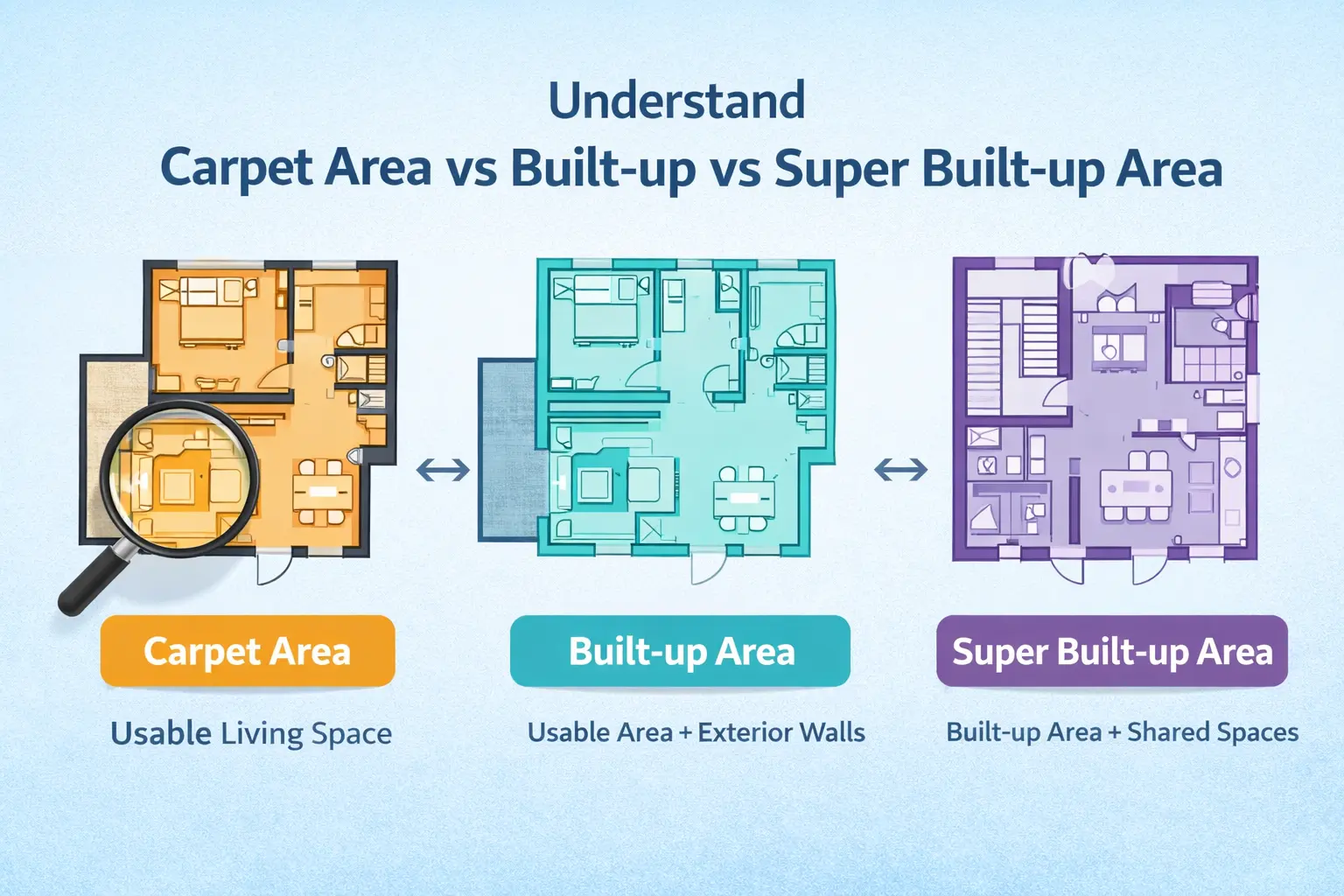 Carpet built up and super built up areas explained 1