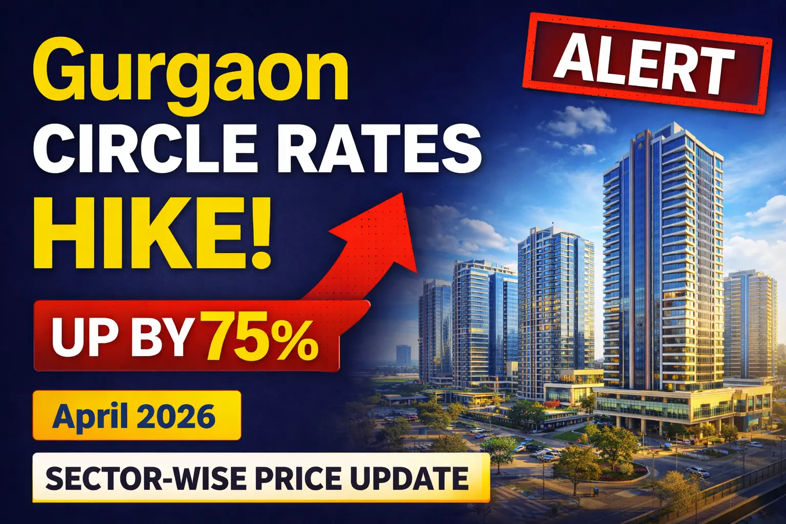 Gurgaon Circle Rates Increased Up to 75% in April 2026
