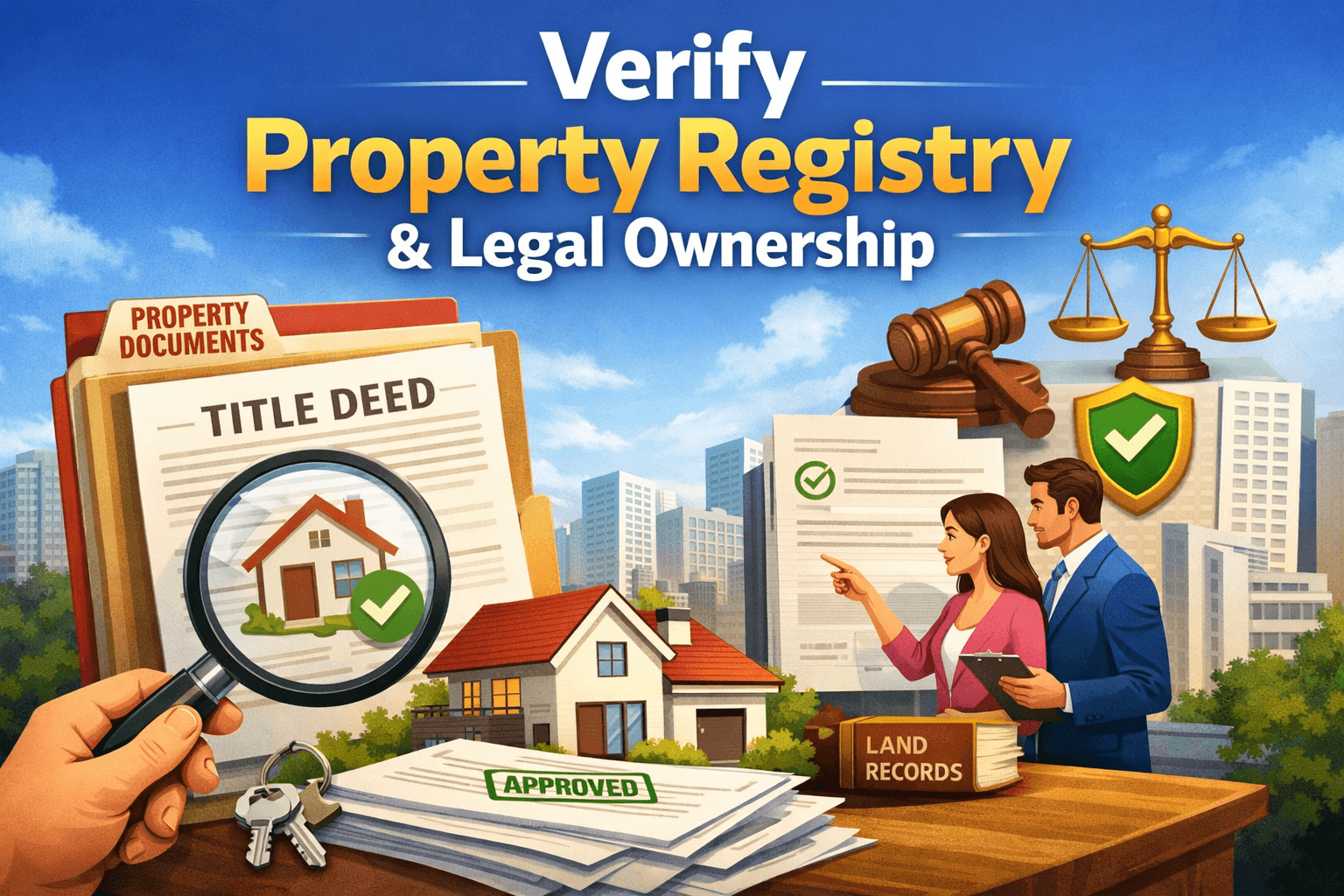 Verify property ownership and documents