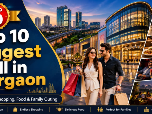 Top 10 biggest mall in Gurgaon for shopping, food, clothes, cinema and family outing with popular shopping malls in Gurugram.