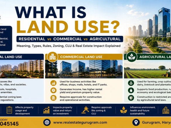 What is land use in real estate explained with residential commercial and agricultural land