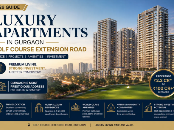 Luxury Apartments in Gurgaon Golf Course Extension Road Price Guide 2026 – Best Luxury Projects, Prices & Investment Insights