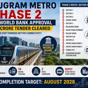 Gurugram Metro Phase 2 Gets World Bank Approval: ₹1,400 Crore Tender Cleared, Completion Target August 2028