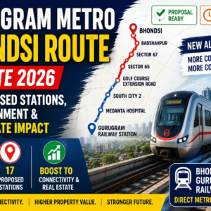 Gurugram Metro Bhondsi Route Update 2026: 17 Proposed Stations, New Alignment & Real Estate Impact