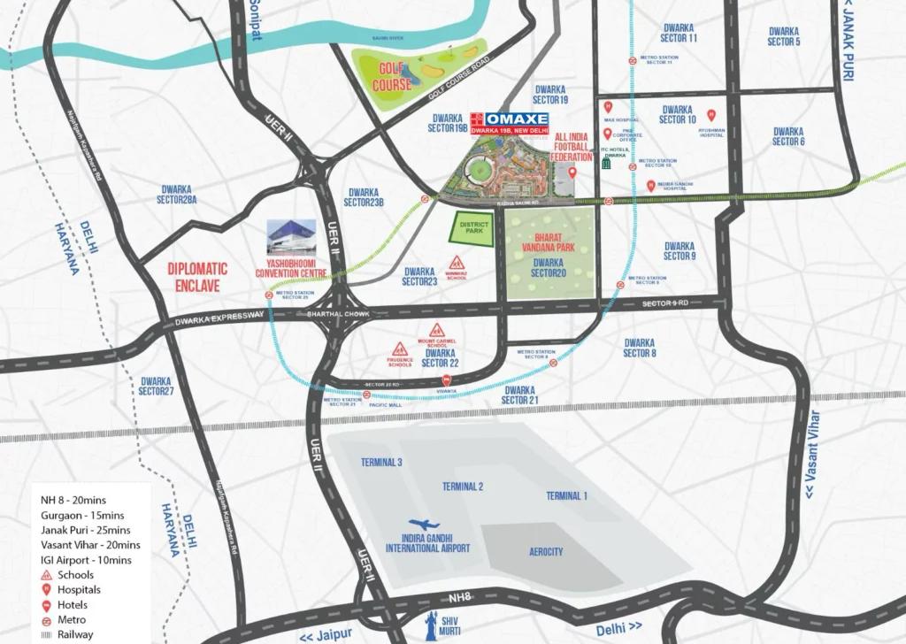 Omaxe Mall Dwarka Location Connectivity